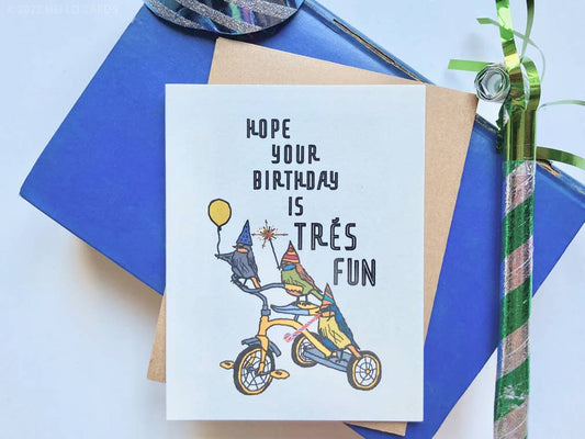 "Very Fun" Birthday Card with Birds