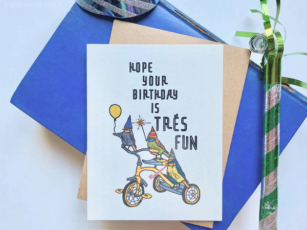 "Very Fun" Birthday Card with Birds