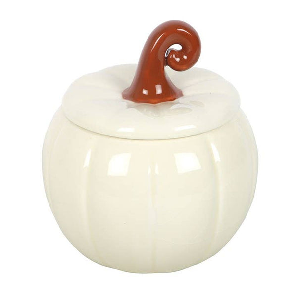 Autumnal curly white pumpkin oil burner