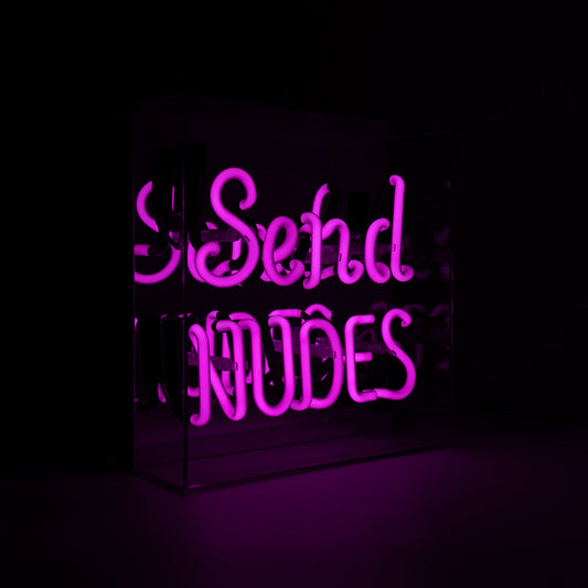 'Send Nudes' Glass Neon Sign