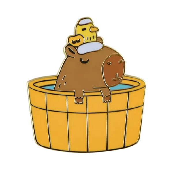 pins capybara dans son bain