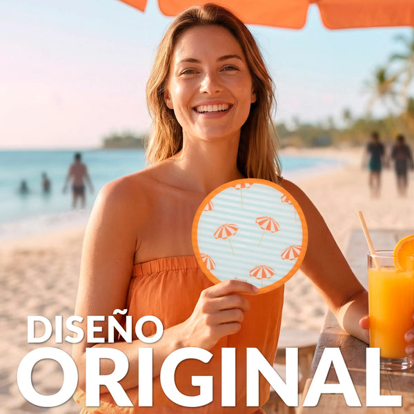 Éventail Pliable Imprimé Parasols – Fisura – vue 2