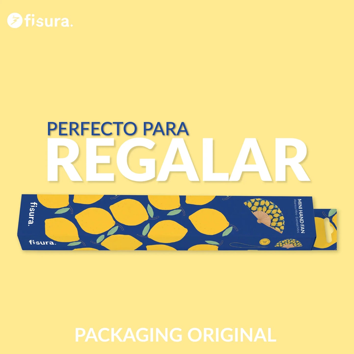 Éventail Mini Imprimé Citrons – Fisura – vue 6