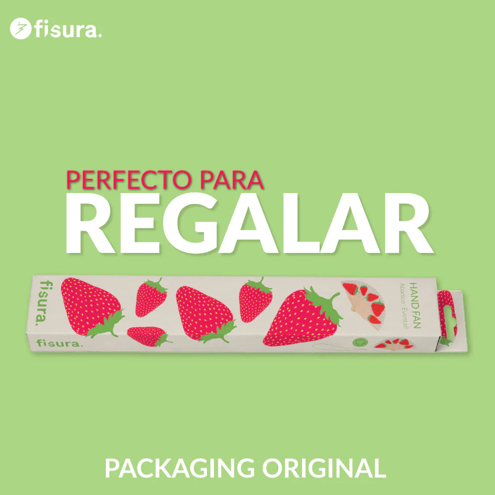 Éventail Imprimé Fraises – Fisura – vue 6