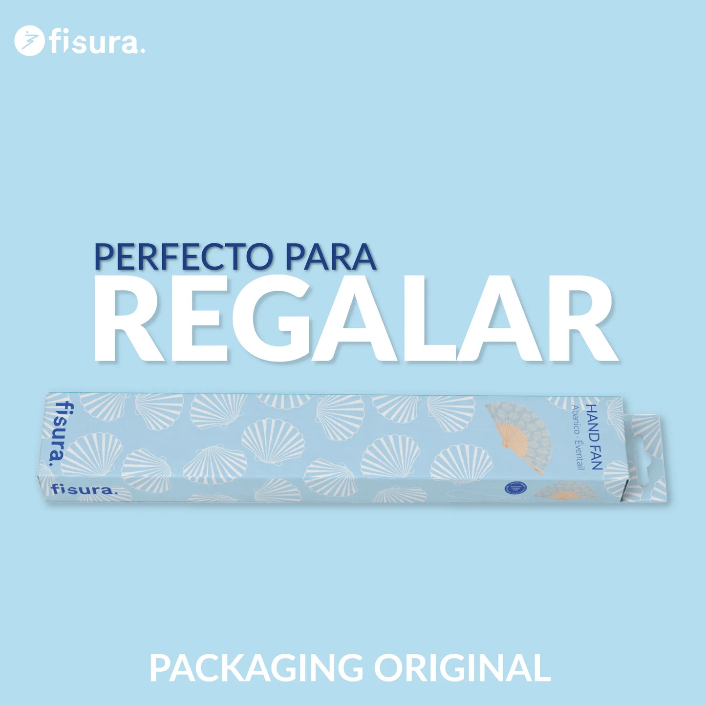 Éventail Imprimé Coquillages – Fisura – vue 6