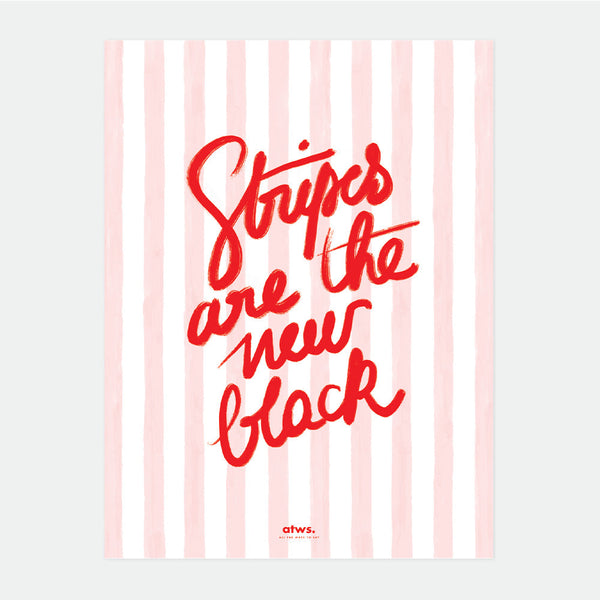 Stripe New Black - Poster