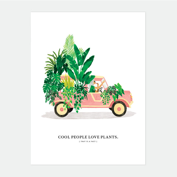 Mehari With Plants - Poster