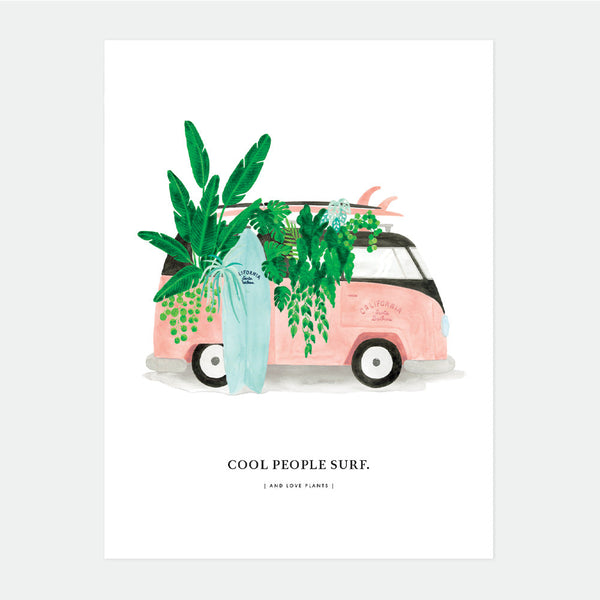 Surf And Plants - Poster