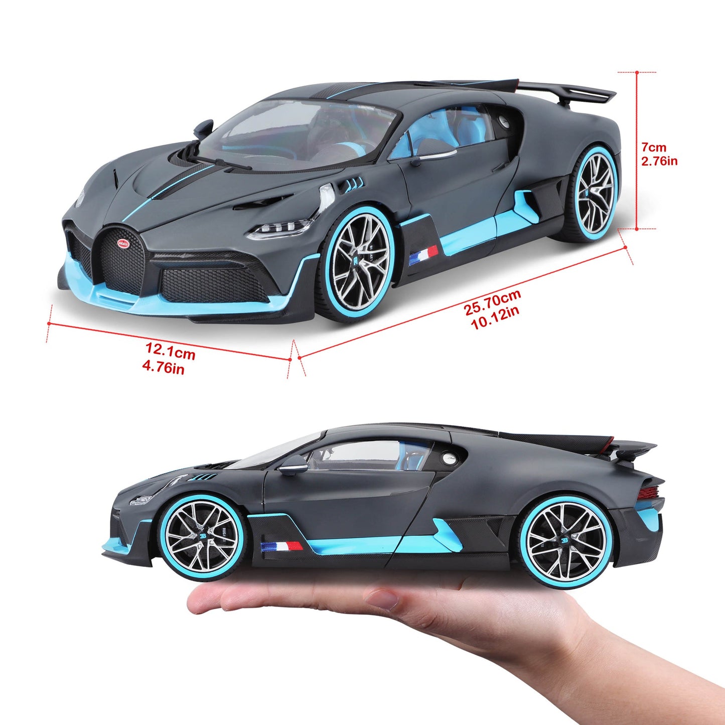 1:18 BUGATTI DIVO MATTE DARK GREY