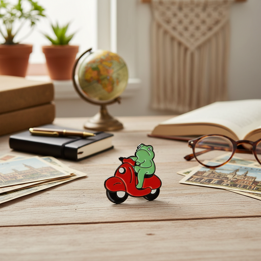 Frog on Scooter Pin