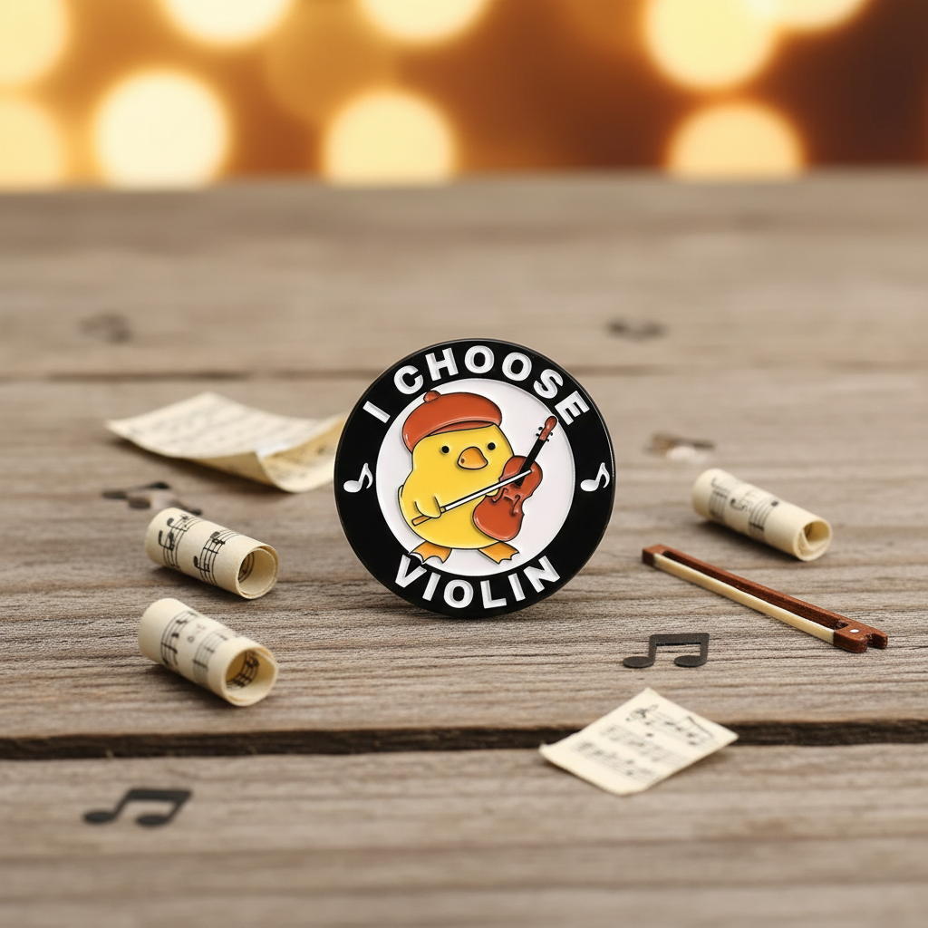 Pin’s Canard Jaune "I Choose Violin"