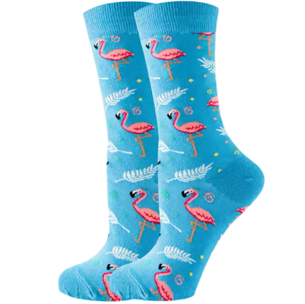 Roze flamingo sokken voor dames