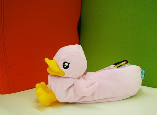 Roze eend etui voor pennen