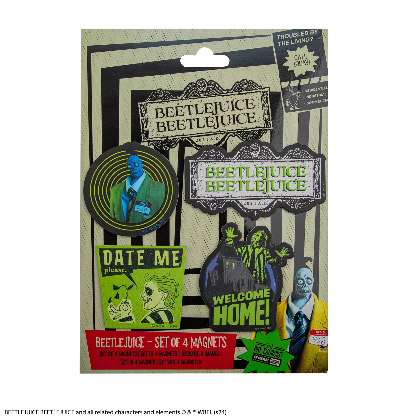 Beetlejuice 4-Piece Magnet Set