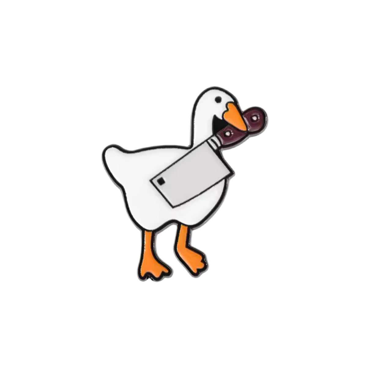 pins canard blanc avec feuille de boucher cdb