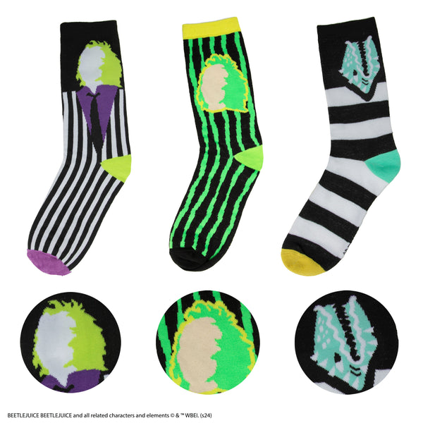 Beetlejuice 3 Pair Sock Set