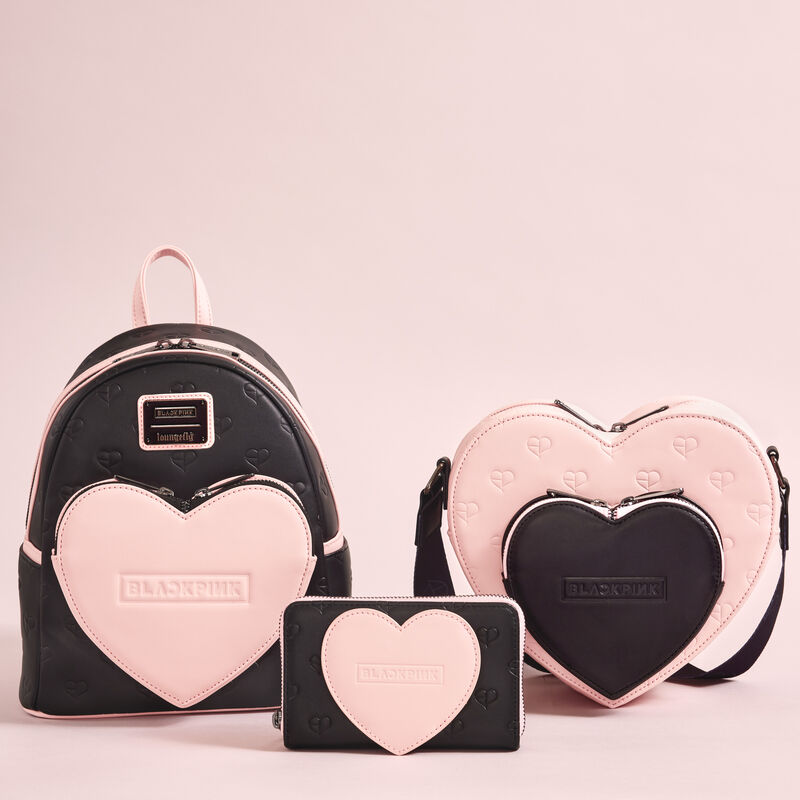 blackpink all over print heart mini backpack