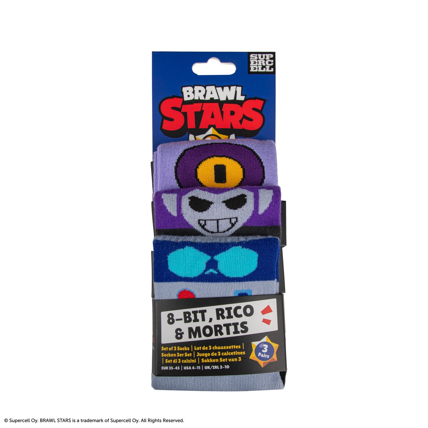 Set de 3 Paires de Chaussettes ARKAD, Rico et Mortis