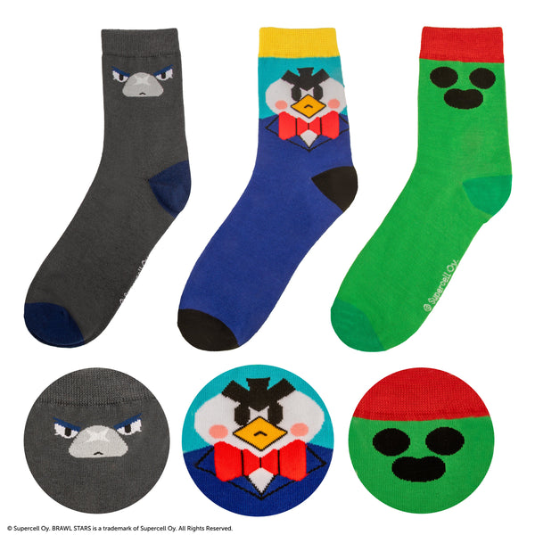 Set of 3 Pairs of Spike, Crow, and Mr. P. Socks