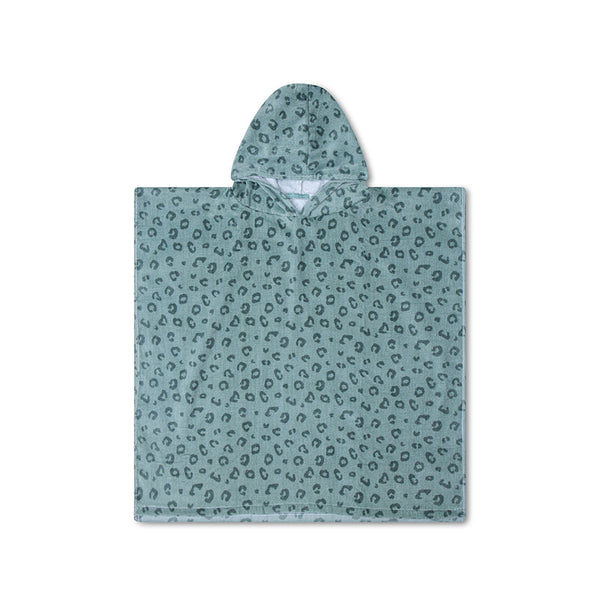 Beach Poncho - Green - Leopard Print - 65 x 65 cm