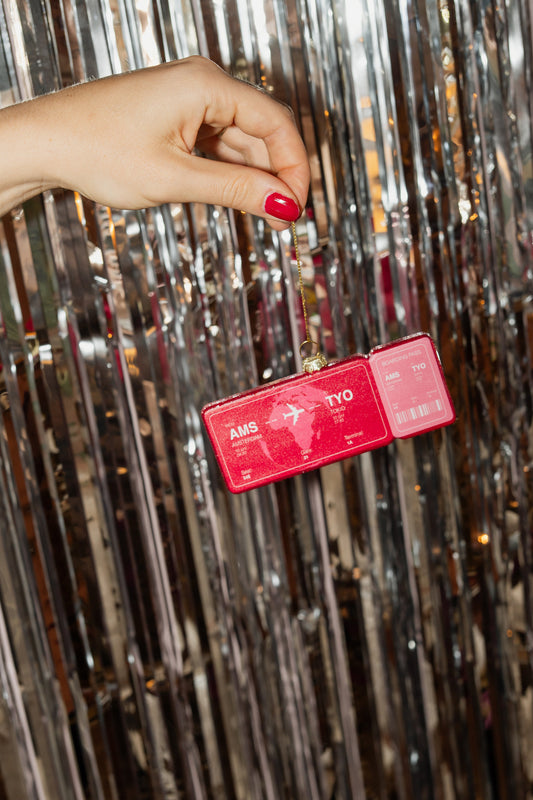 Boule de Noël Boardingpass Amsterdam - Tokio