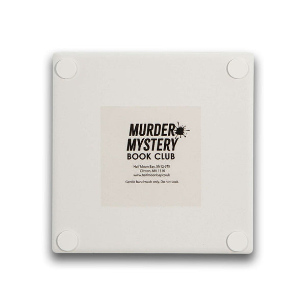 Murder Mystery Book Club Time Ceramic Coaster
