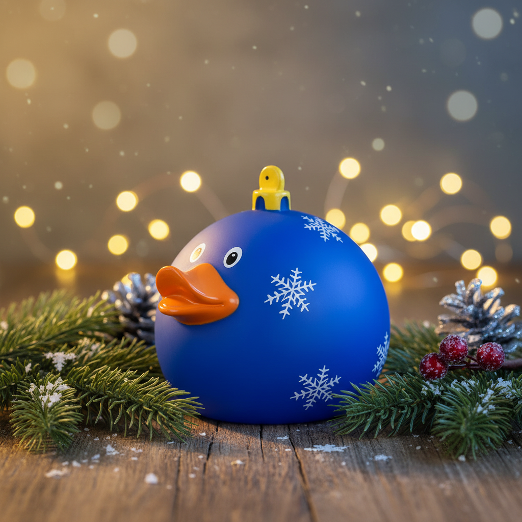 Blue Duck Christmas ball