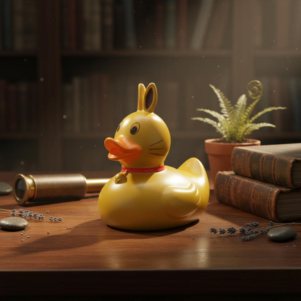 Gold rabbit duck