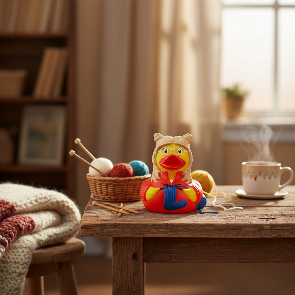 Knitting duck