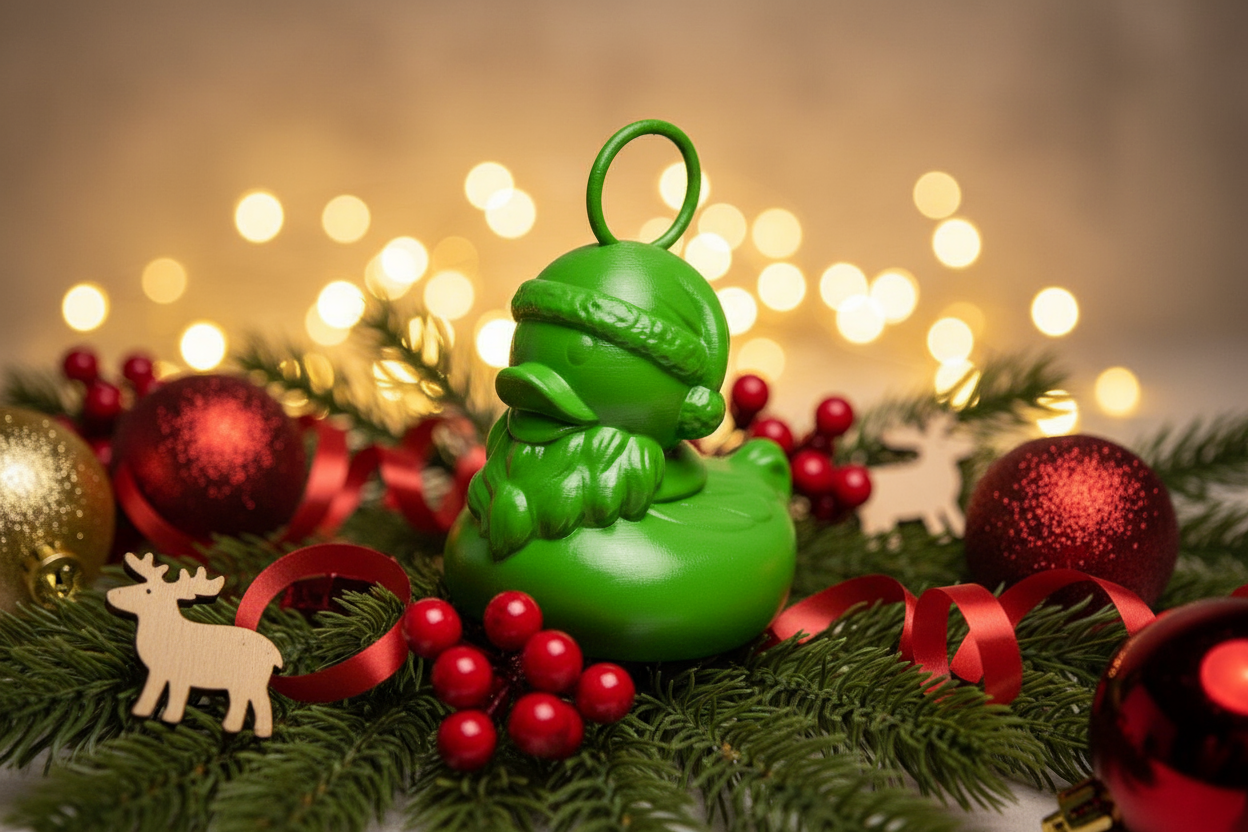 Eend Kerstman Eend om te vissen