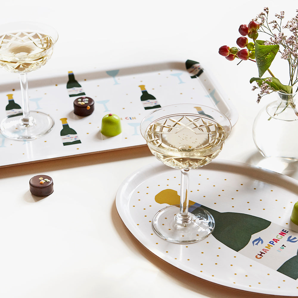 CHAMPAGNE Oval Serving Tray - 31x22cm