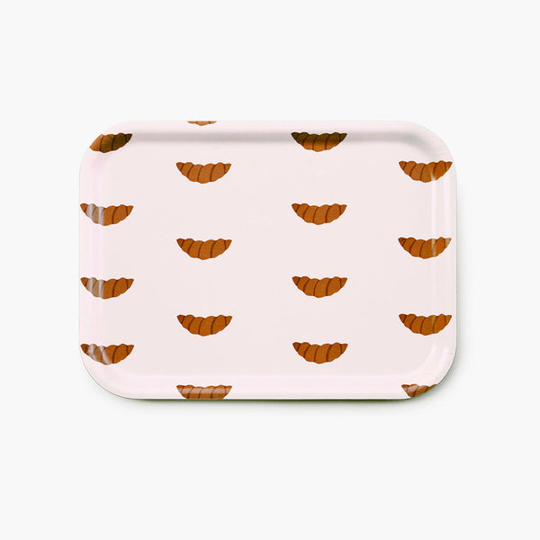 CROISSANT Peach Rectangular Serving Tray - 27x20 cm