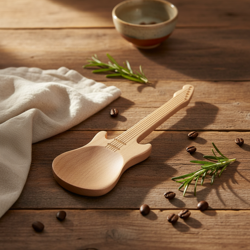 Cuillère en bois Guitare Electrique
