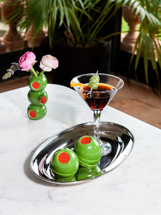Salt and Pepper "Olivia" Olives