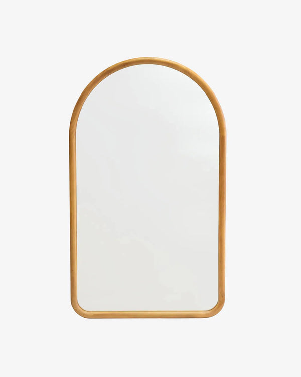 Arched wooden wall mirror - IONA