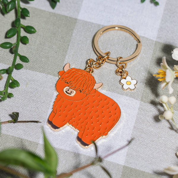 Highland Cow Keychain
