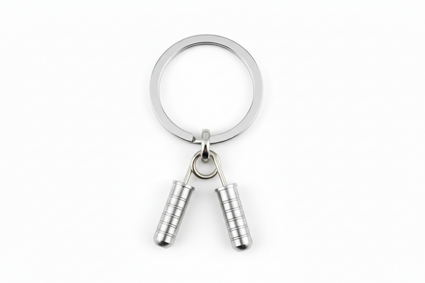 Sleutelhanger met gewichthef- en handgreepmotief