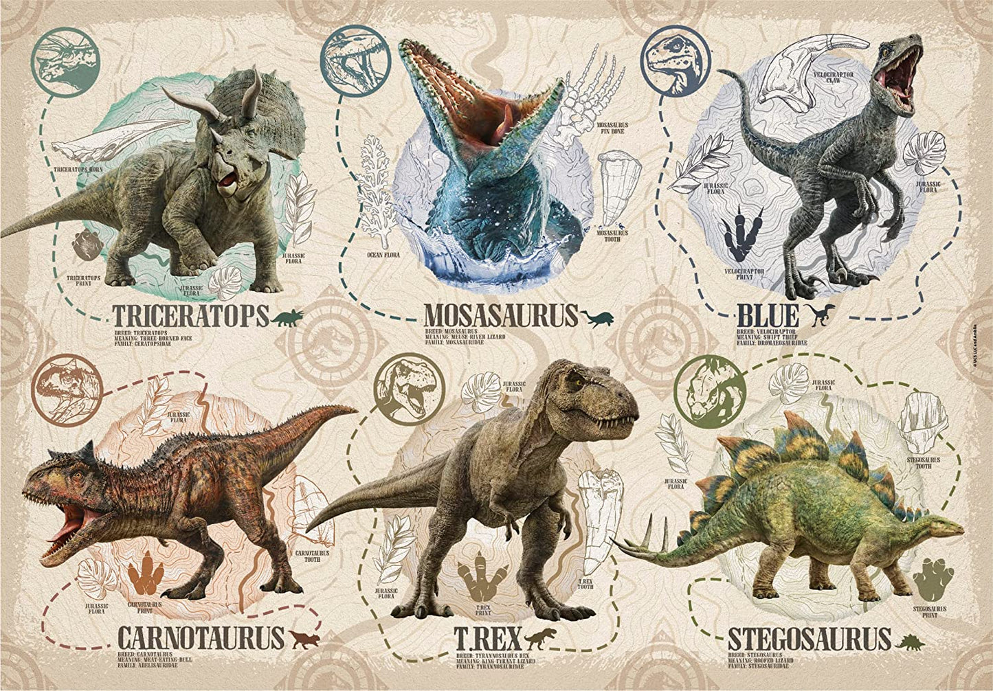 Jurassic World Puzzel - Dinosaurussen