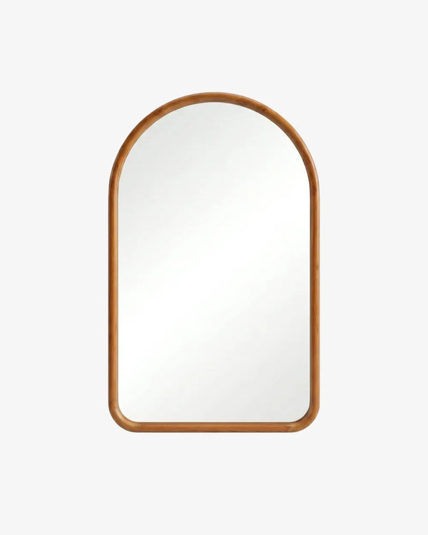 Arched wooden wall mirror - SYRA