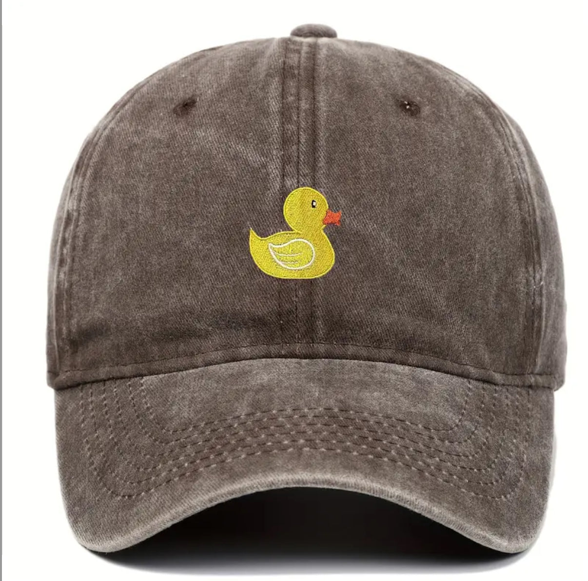 Casquette Délavée Canard Jaune Brodé