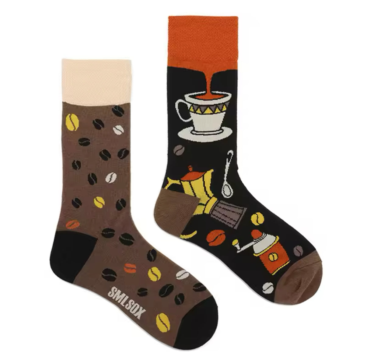 Mismatched Coffee Socks