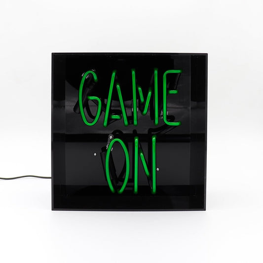 'Game On' Glass Neon Sign