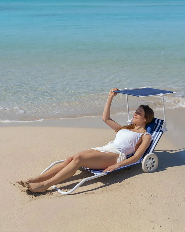 Beach hammock with wheels and parasol – FREYA