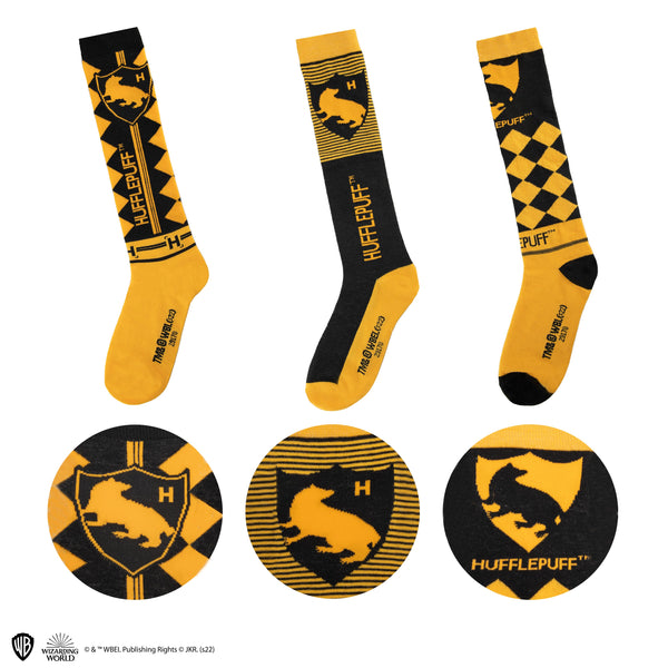 *Set of 3 Pairs of Hufflepuff Ankle Socks