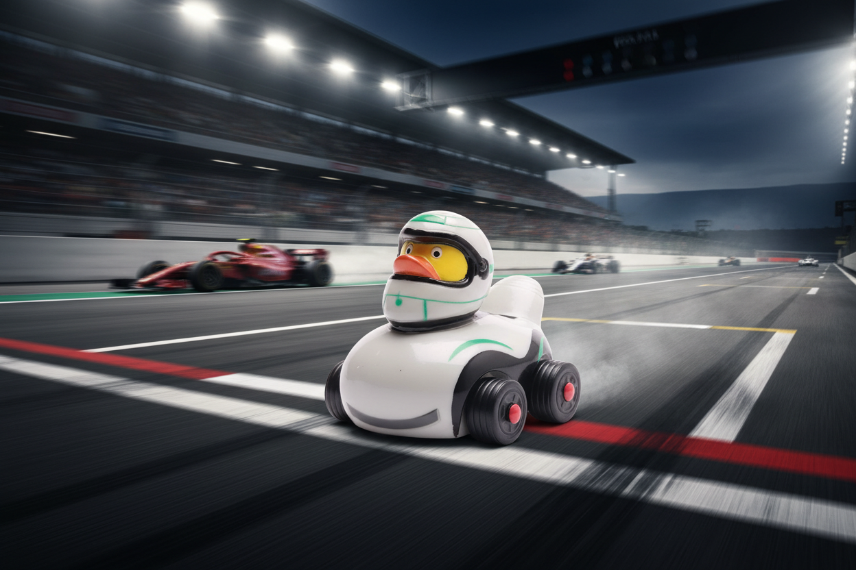 Formula 1 Duck - Silver