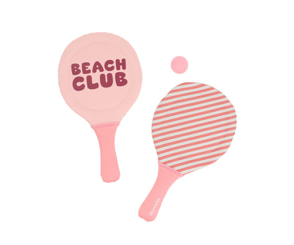 Stripes Bloom & Blush Neoprene Beach Paddles with Ball