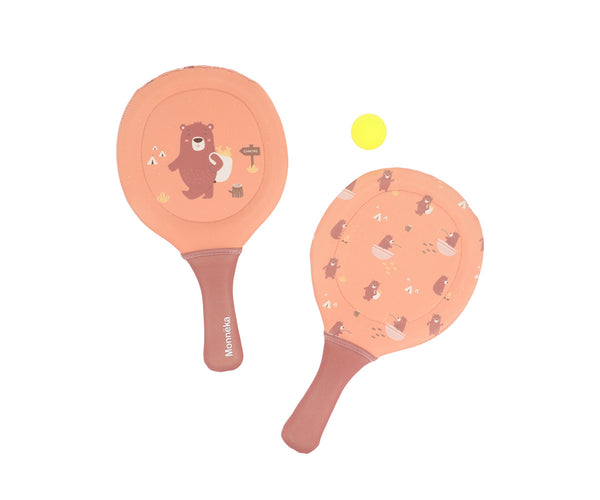 Neoprene beach rackets for camping with ball