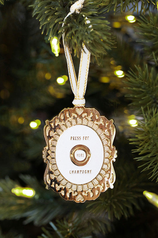 Press for champagne - Christmas ornament