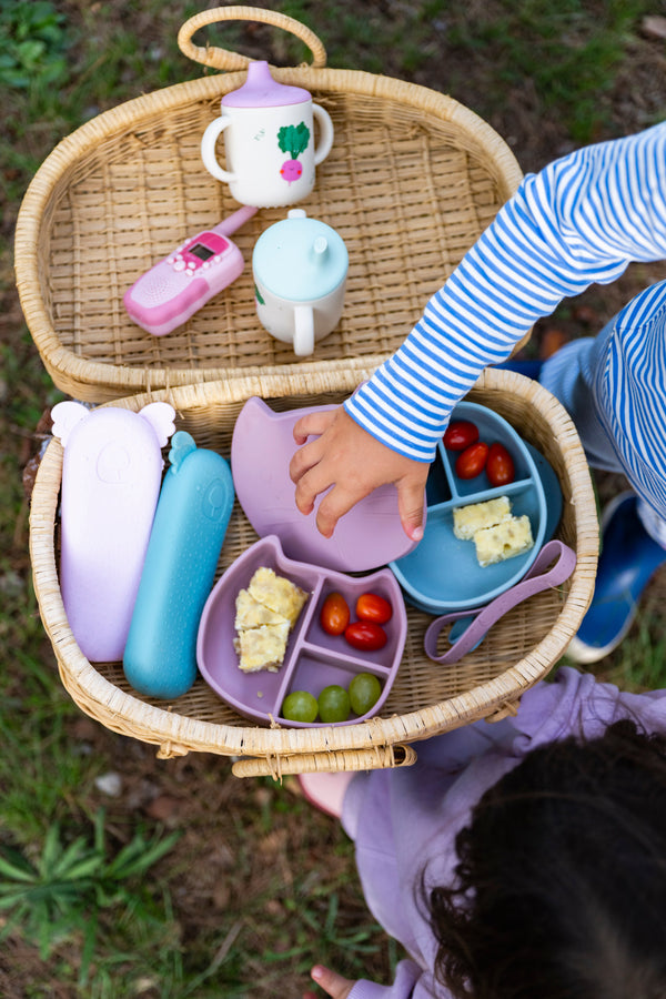 Zoe the Koala Cutlery Set with Silicone Case Sea Green