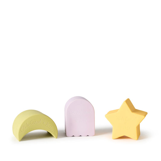 3 Geometric Figures Star Baby Stacking Toy Blocks